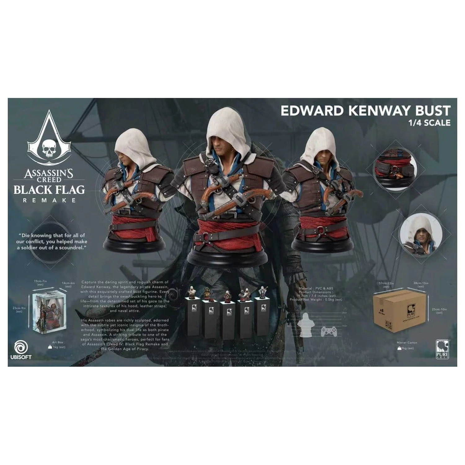 Assassin´s Creed Bust 1/4 Edward poza produsului