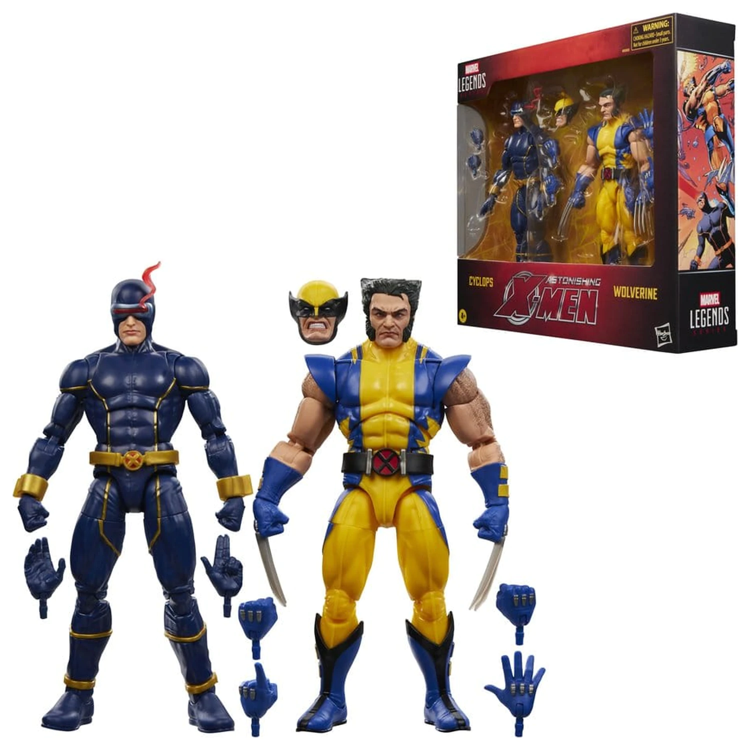 Pachet de 2 figurine de actiune Astonishing X-Men Marvel Legends Cyclops si Wolverine 15 cm poza produsului