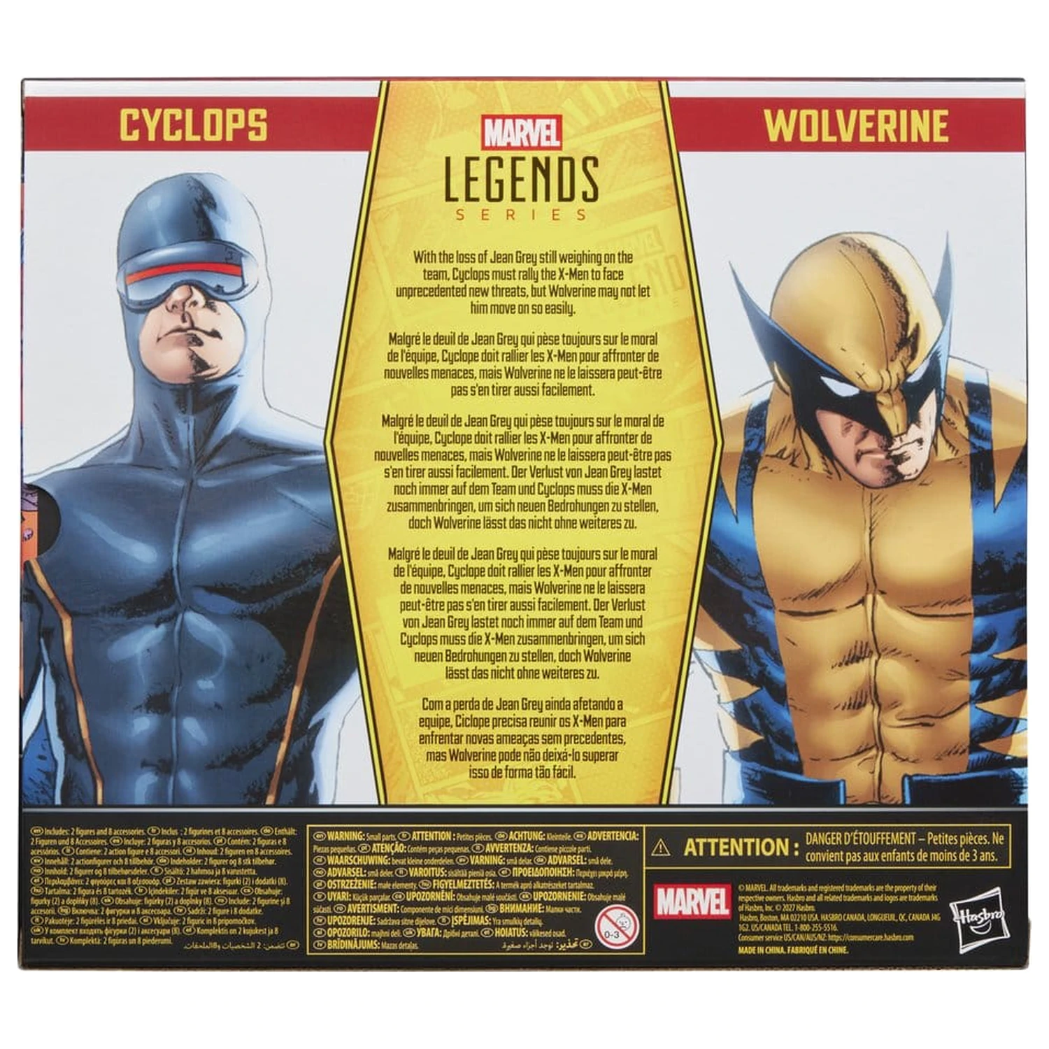 Pachet de 2 figurine de actiune Astonishing X-Men Marvel Legends Cyclops si Wolverine 15 cm poza produsului