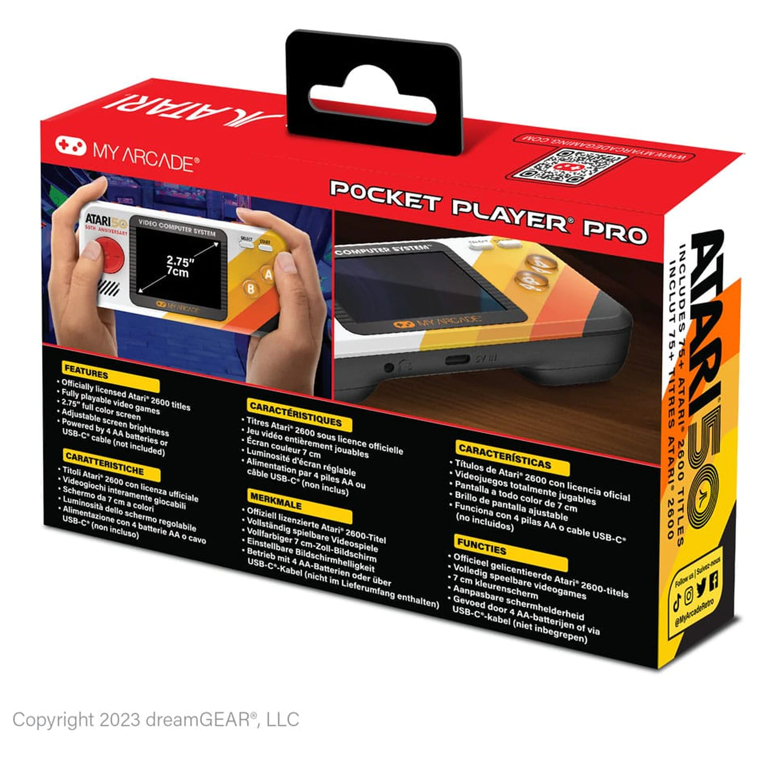 Atari Sistem Portabil de Jocuri Pocket Player Pro poza produsului