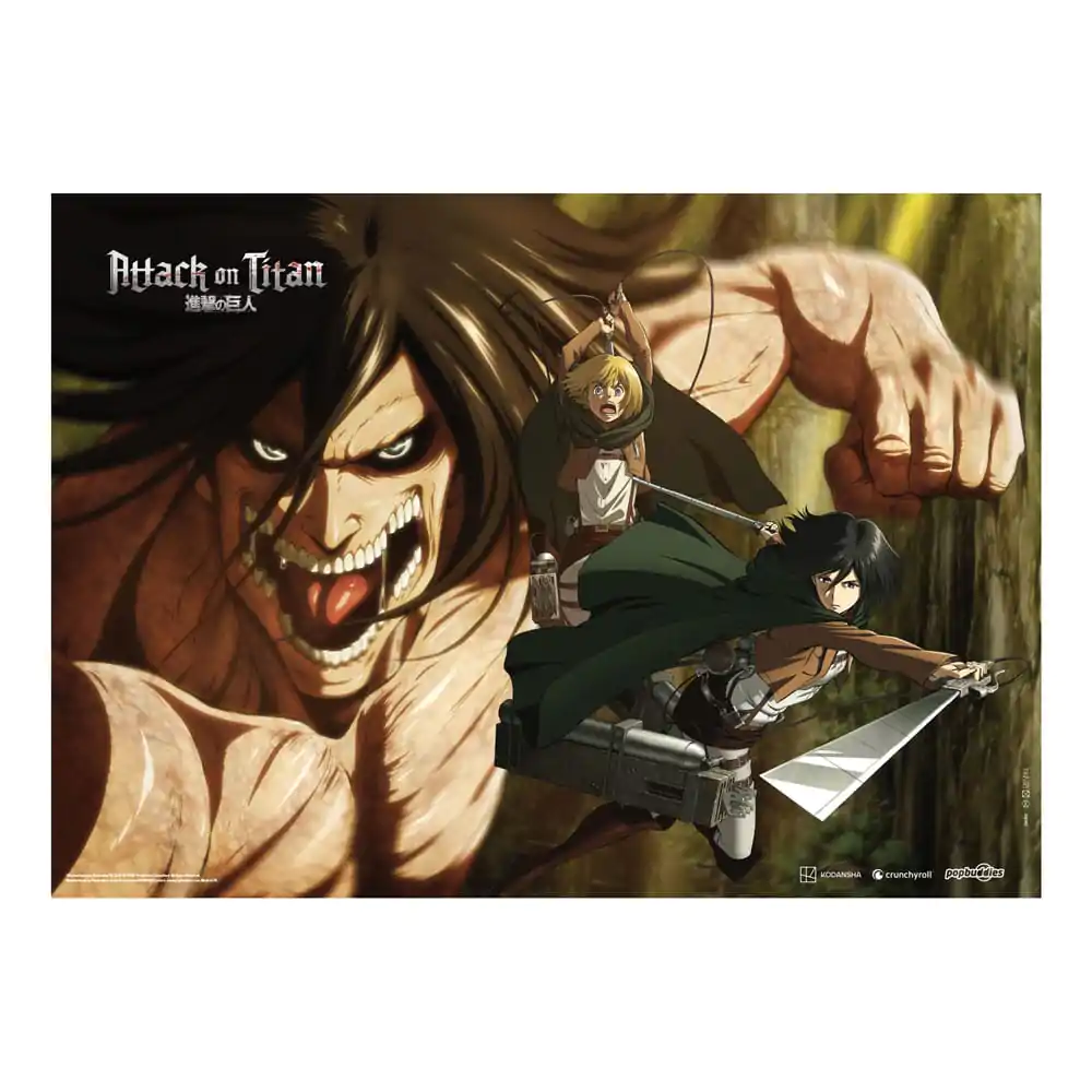 Attack On Titan Poster textil Attack Titan 84 x 118 cm poza produsului