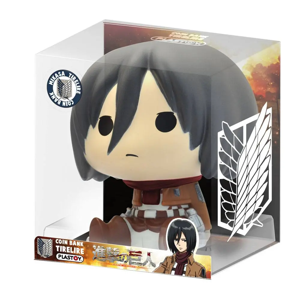 Attack on Titan Chibi Bust Bank Mikasa 16 cm poza produsului