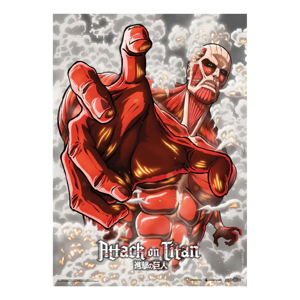 Attack On Titan Poster Textil Titan Colosal 84 x 118 cm poza produsului