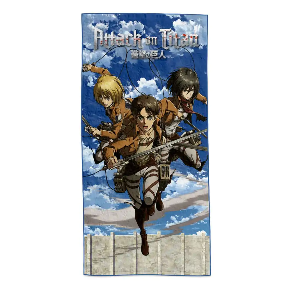 Attack on Titan Prosop Eren, Mikasa & Armin 150 x 75 cm poza produsului