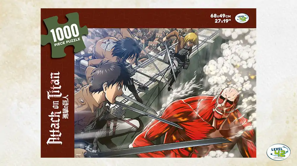 Attack on Titan Puzzle Luptă (1000 piese) poza produsului