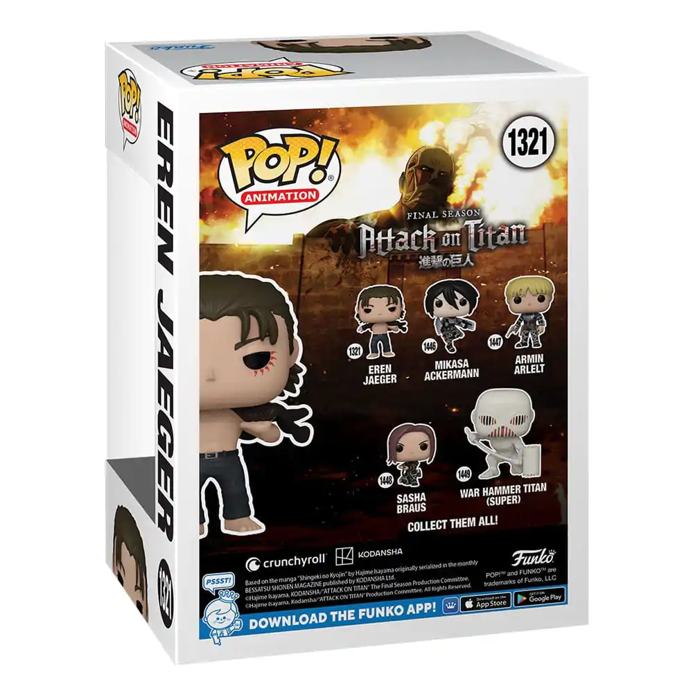 Attack on Titan POP! Figurină de Vinil de Animație Eren Jeager 9 cm poza produsului