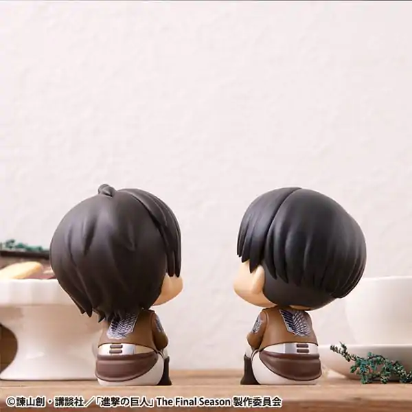 Attack on Titan Look Up Statuie PVC Eren Jaeger & Levi Set (cu cadou) 11 cm poza produsului