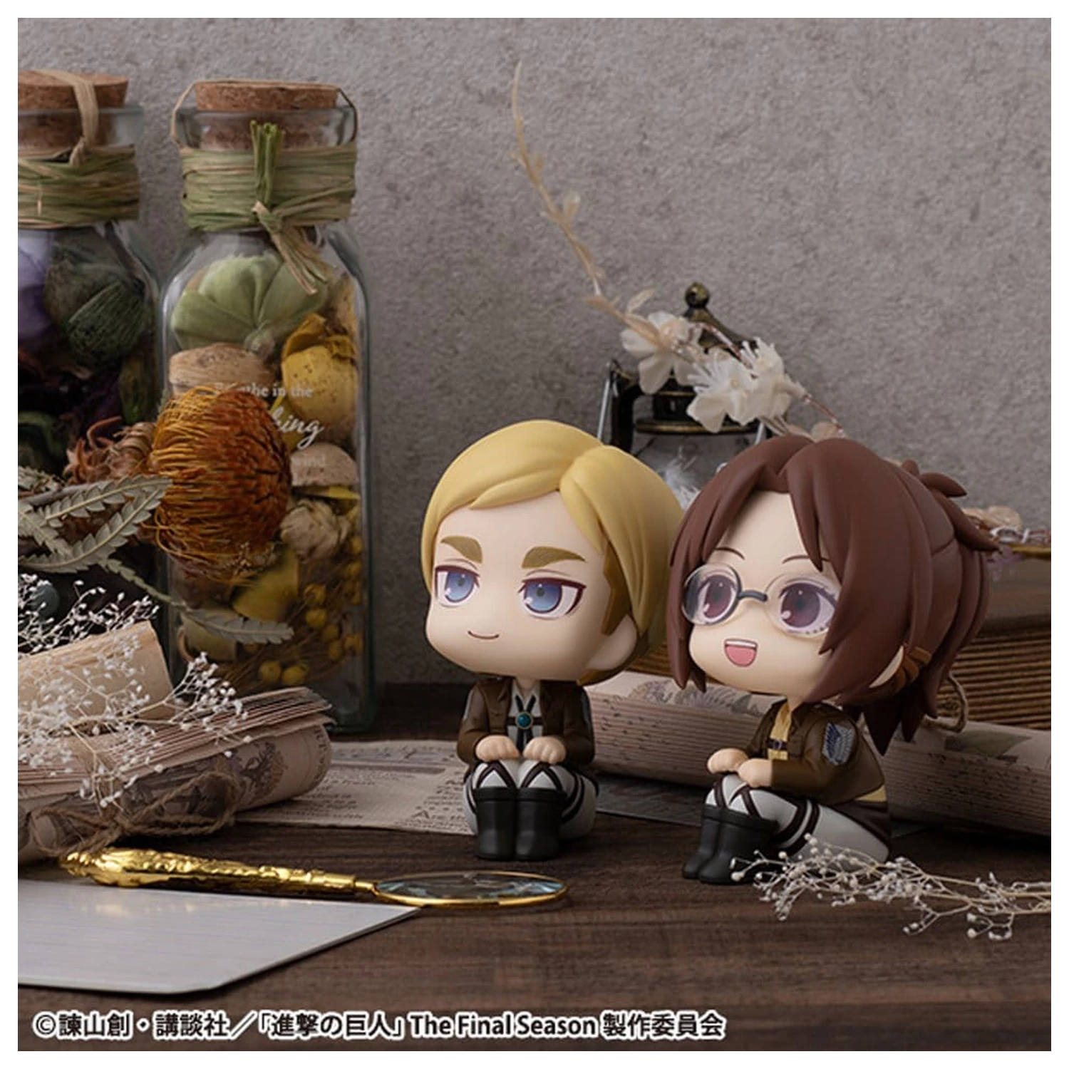 Attack on Titan Look Up Statui PVC Hange Zoe & Erwin Smith (cu cadou) 11 cm poza produsului