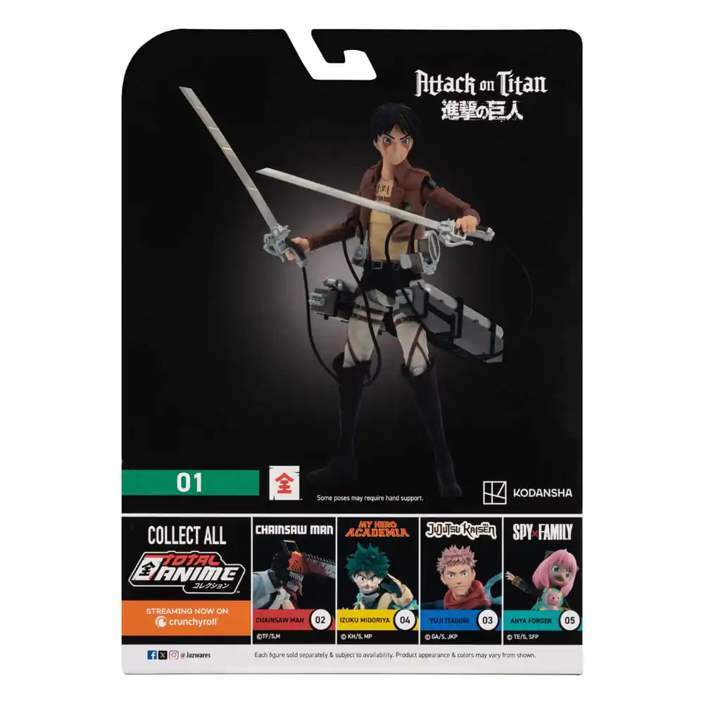 Attack on Titan Total Anime Figurina de Acțiune Eren Jaeger 17 cm poza produsului