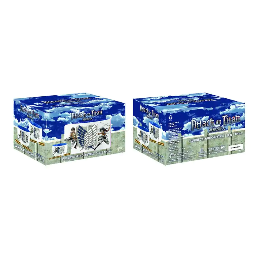 Bol pentru ramen Attack on Titan cu bețișoare Survey Corps 414 ml poza produsului