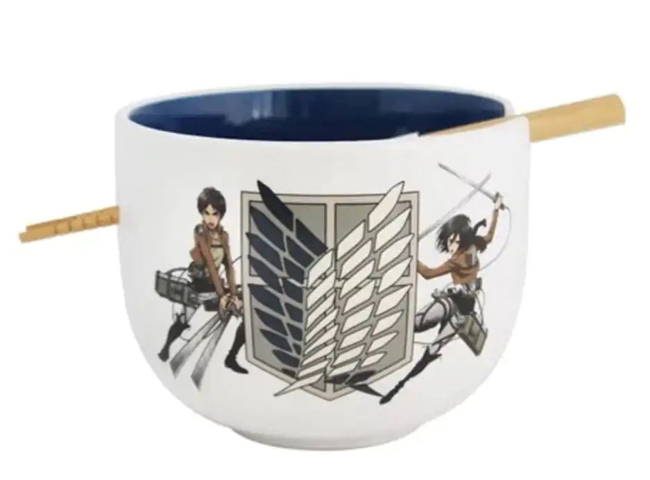 Bol pentru ramen Attack on Titan cu bețișoare Survey Corps 414 ml poza produsului