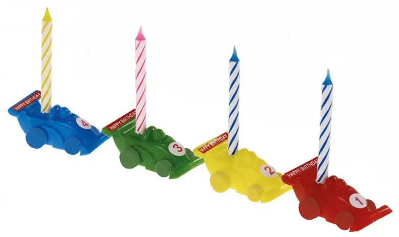 Cars Set de 4 Lumanari Colorful Happy Birthday poza produsului