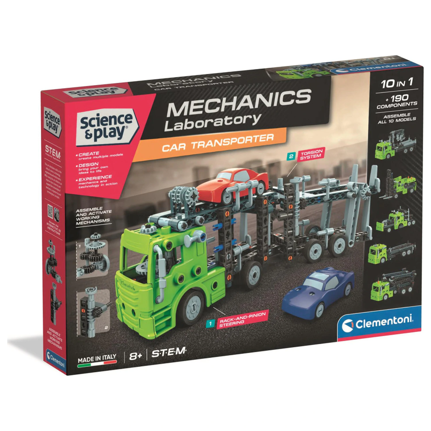 Car Transporter Mechanics Jucarie de constructie 10-in-1 poza produsului