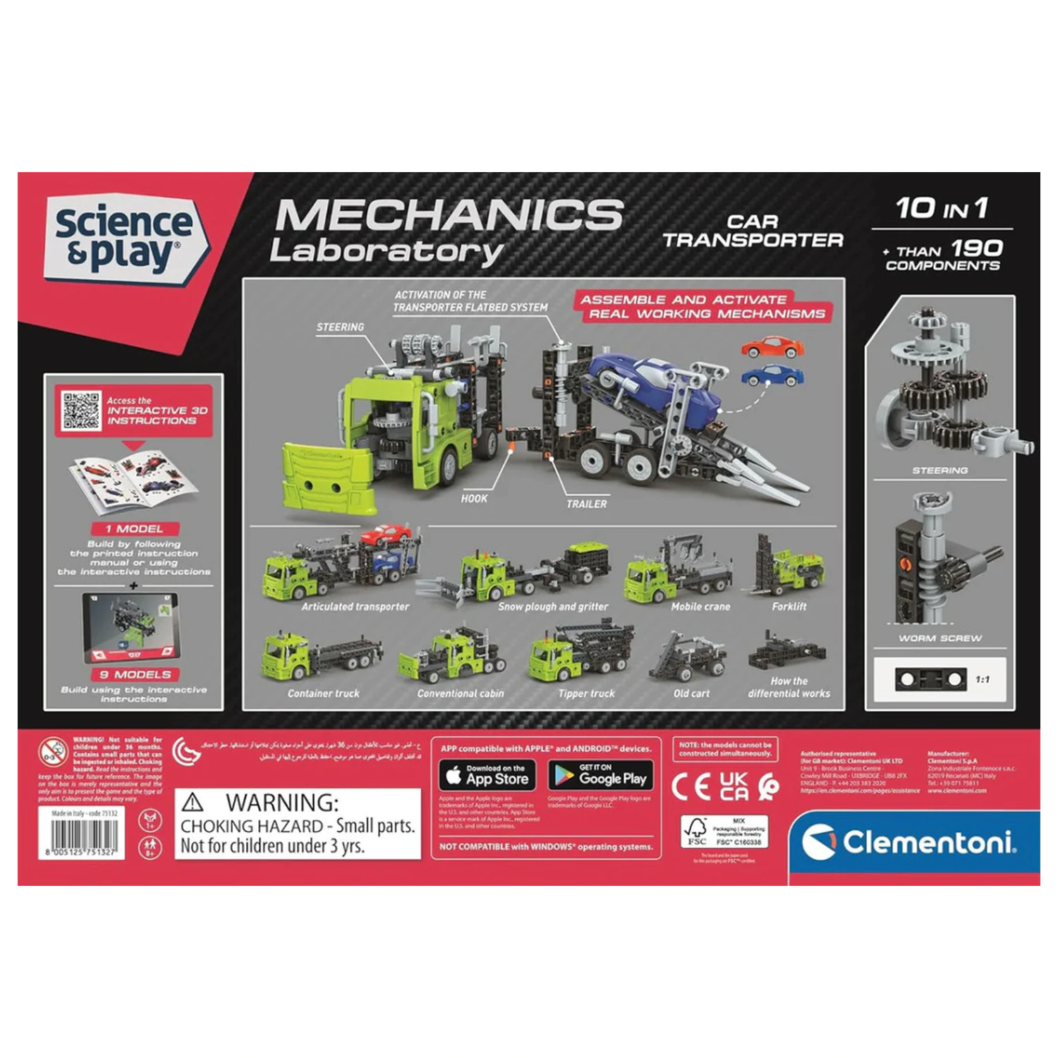 Car Transporter Mechanics Jucarie de constructie 10-in-1 poza produsului