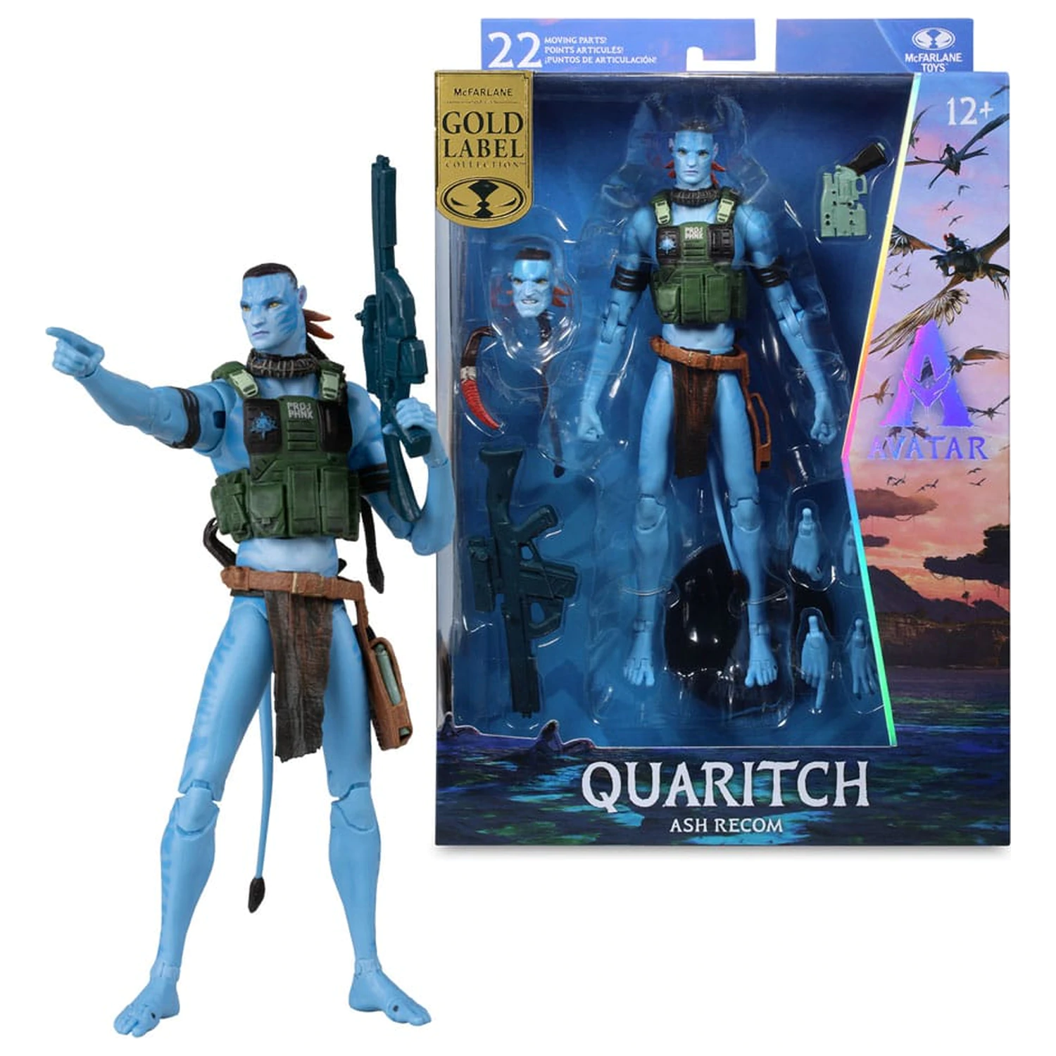 Avatar: Fire and Ash Figurina de actiune Quaritch (Ash Recom) (Gold Label) 18 cm poza produsului