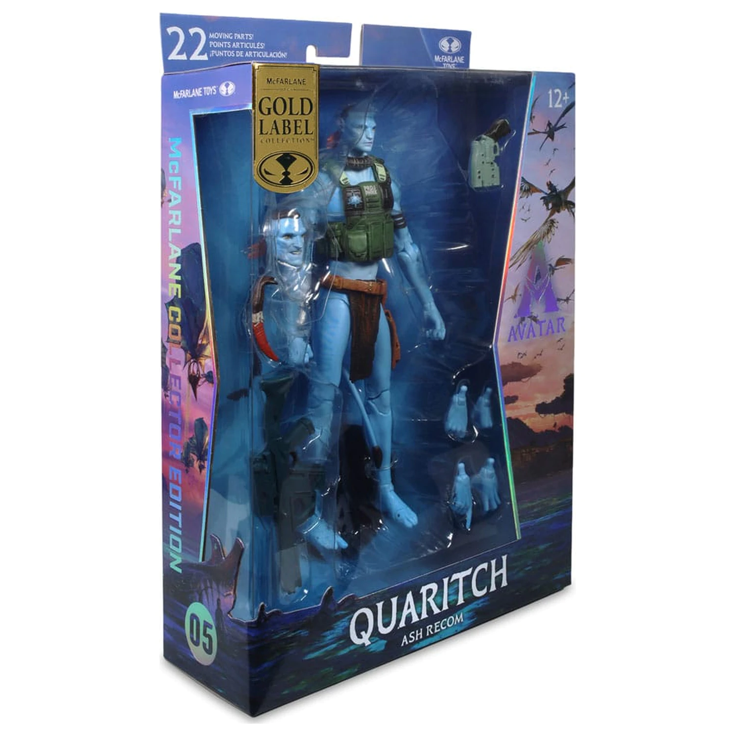 Avatar: Fire and Ash Figurina de actiune Quaritch (Ash Recom) (Gold Label) 18 cm poza produsului