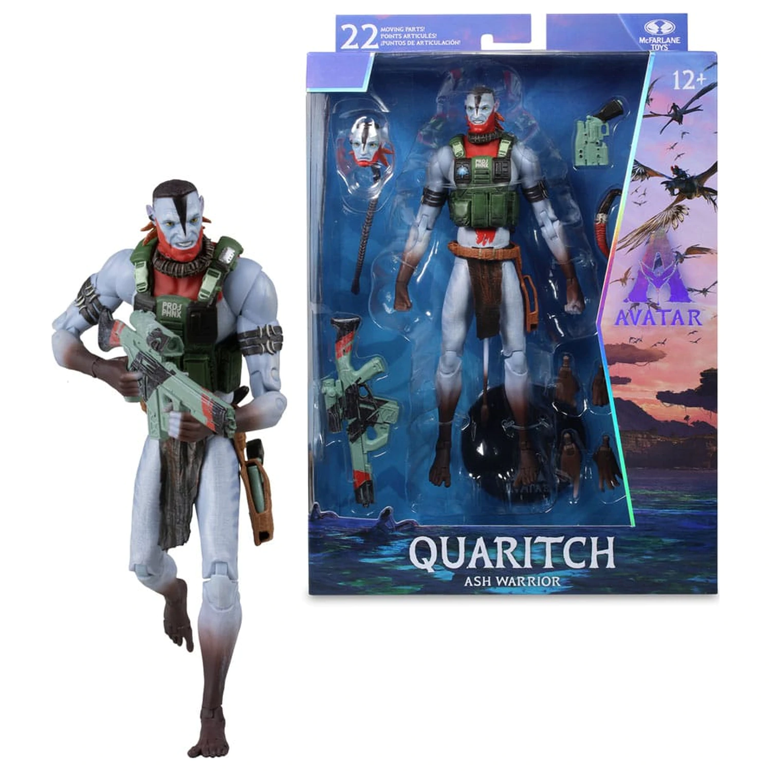 Avatar: Fire and Ash figurina de actiune Recom Quaritch (Ash Warrior) 18 cm poza produsului