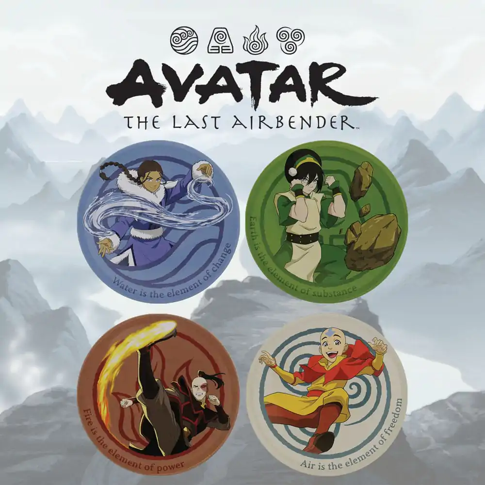 Avatar The Last Airbender Set de 4 suporturi de pahare poza produsului