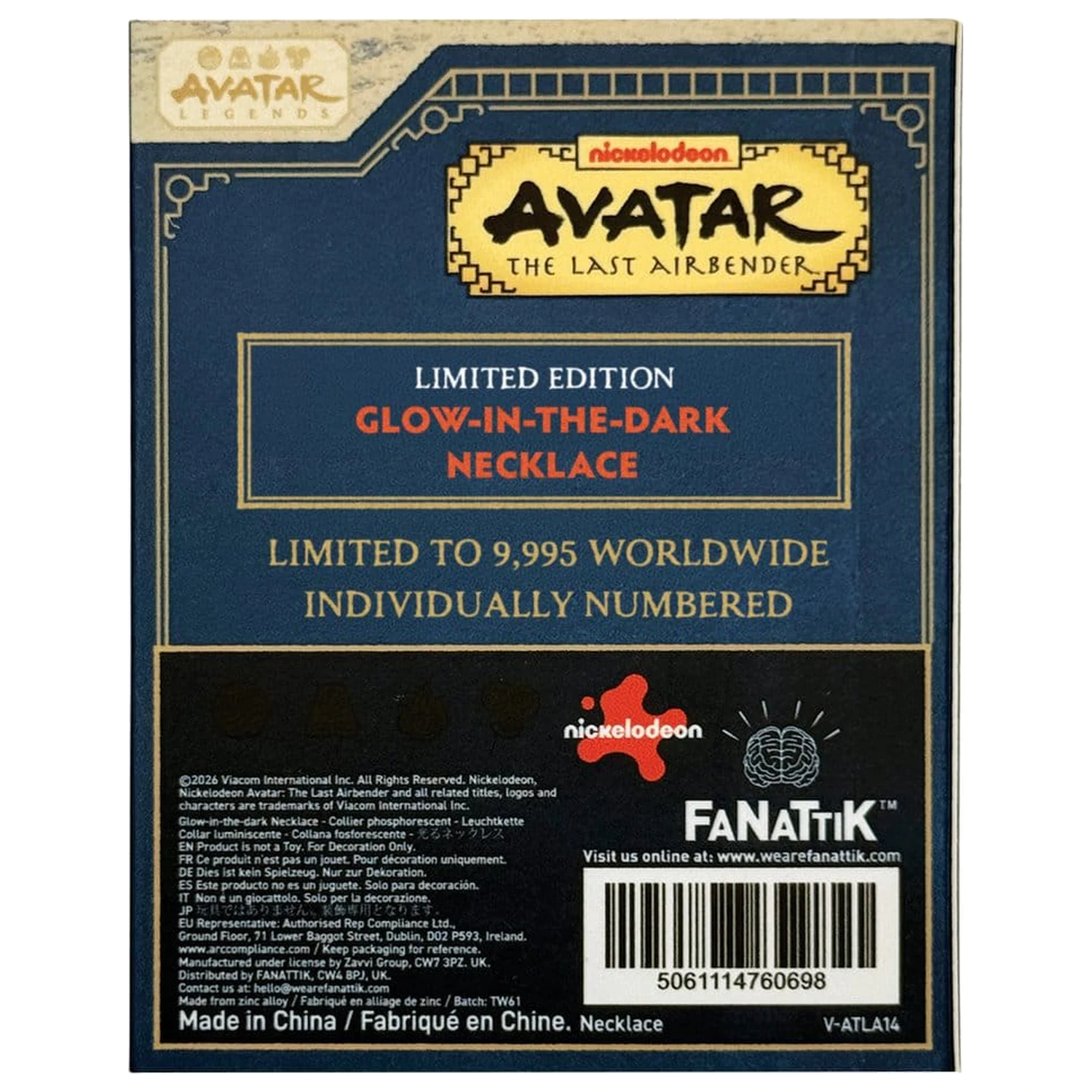 Avatar: The Last Airbender Limited Edition Colier cu elemente ce strălucesc în întuneric poza produsului