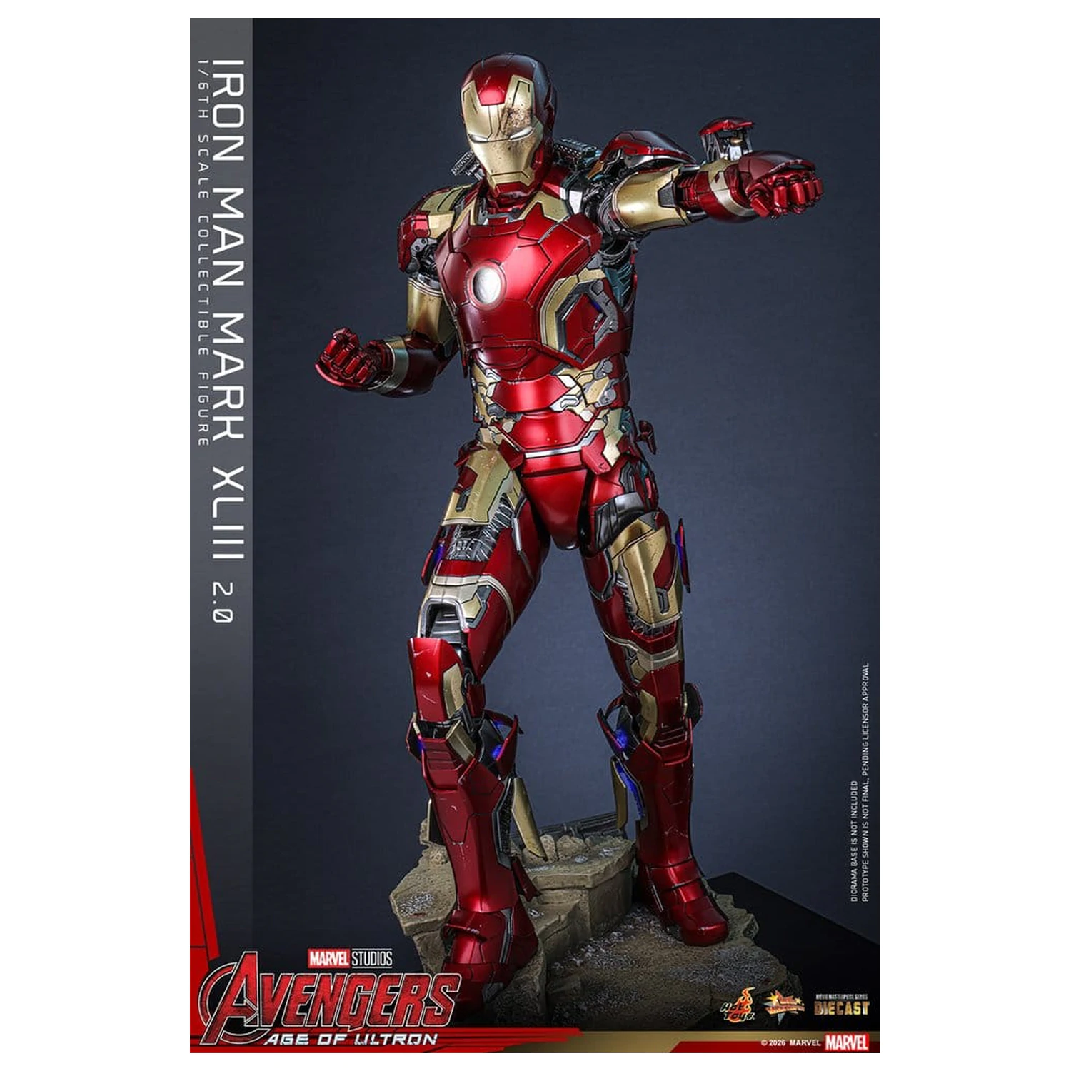 Avengers: Age of Ultron Movie Masterpiece Figurina de actiune din metal turnat 1/6 Iron Man Mark XLIII (2.0) 32 cm poza produsului