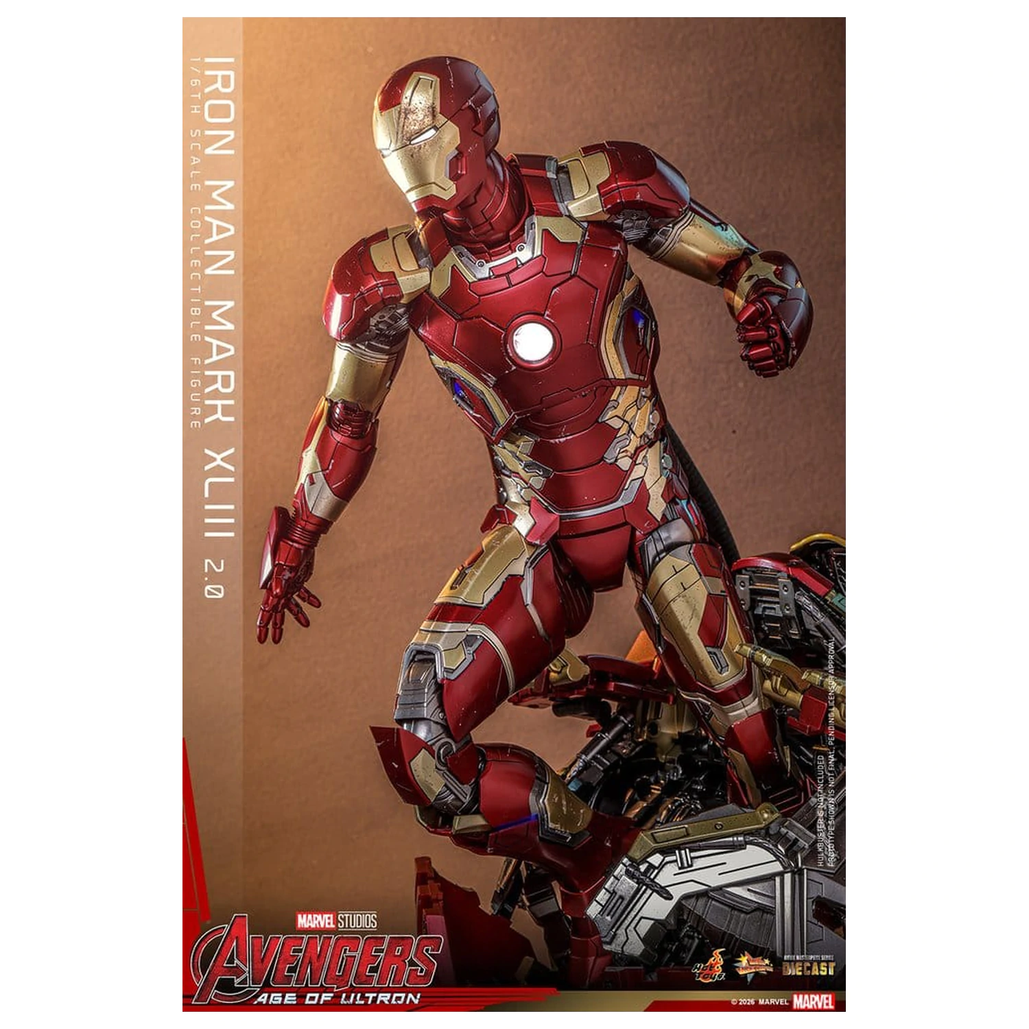 Avengers: Age of Ultron Movie Masterpiece Figurina de actiune din metal turnat 1/6 Iron Man Mark XLIII (2.0) 32 cm poza produsului