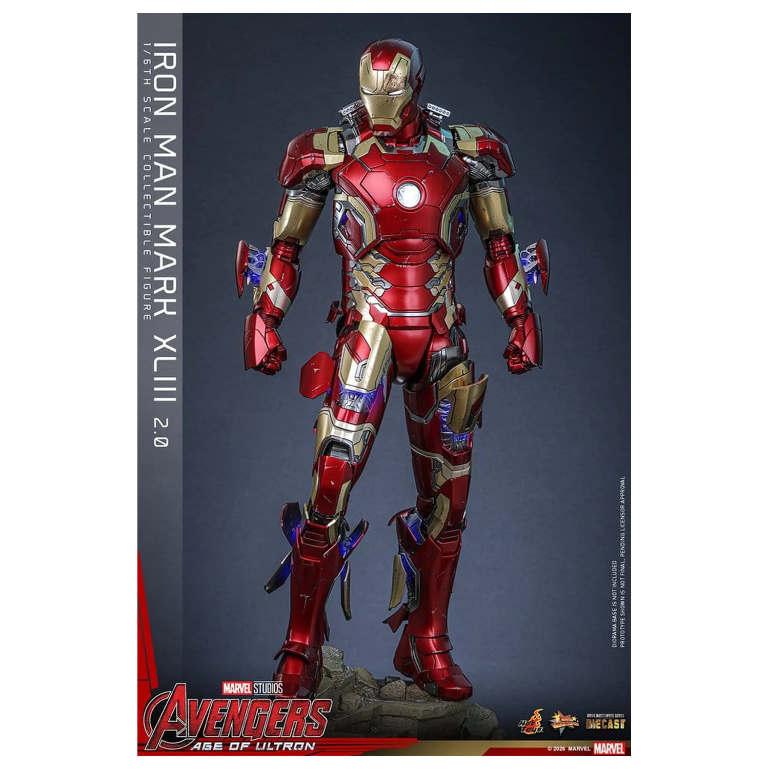 Avengers: Age of Ultron Movie Masterpiece Figurina de actiune din metal turnat 1/6 Iron Man Mark XLIII (2.0) 32 cm poza produsului