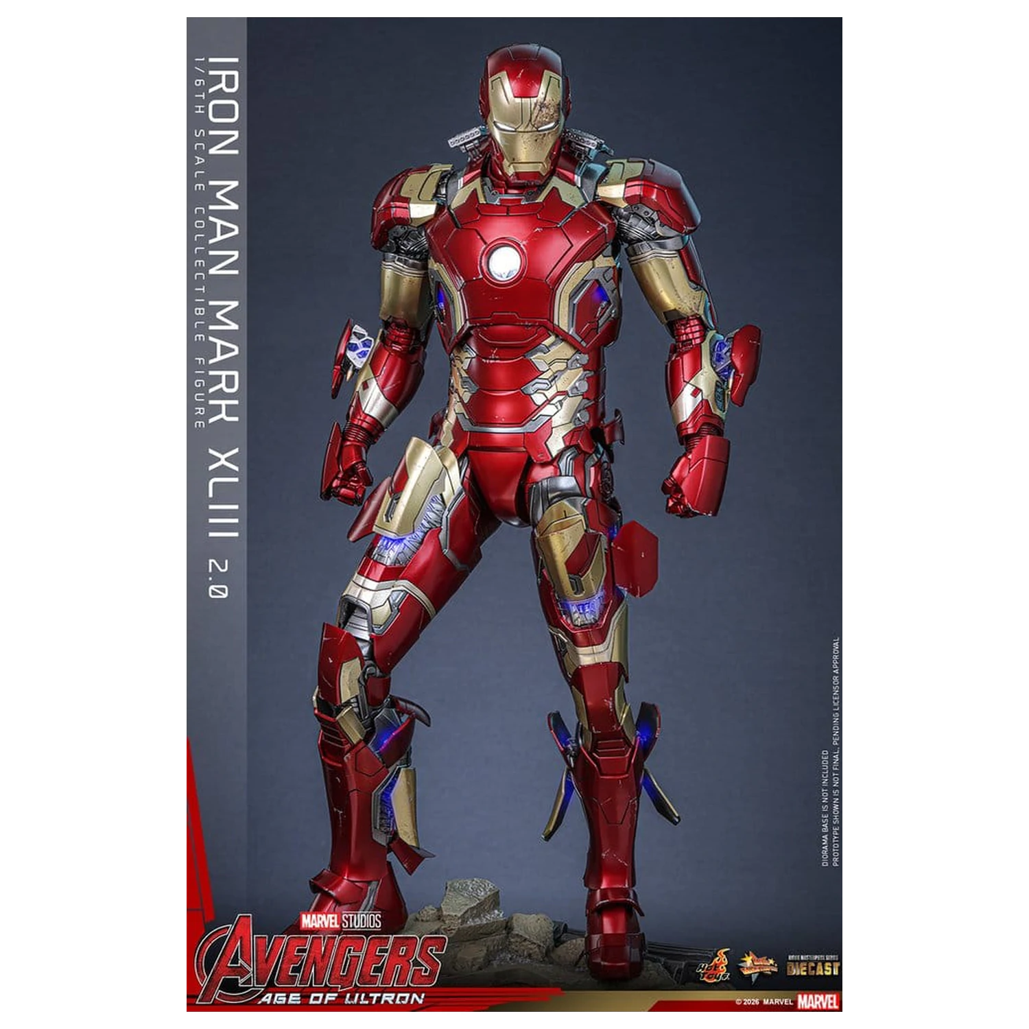 Avengers: Age of Ultron Movie Masterpiece Figurina de actiune din metal turnat 1/6 Iron Man Mark XLIII (2.0) 32 cm poza produsului
