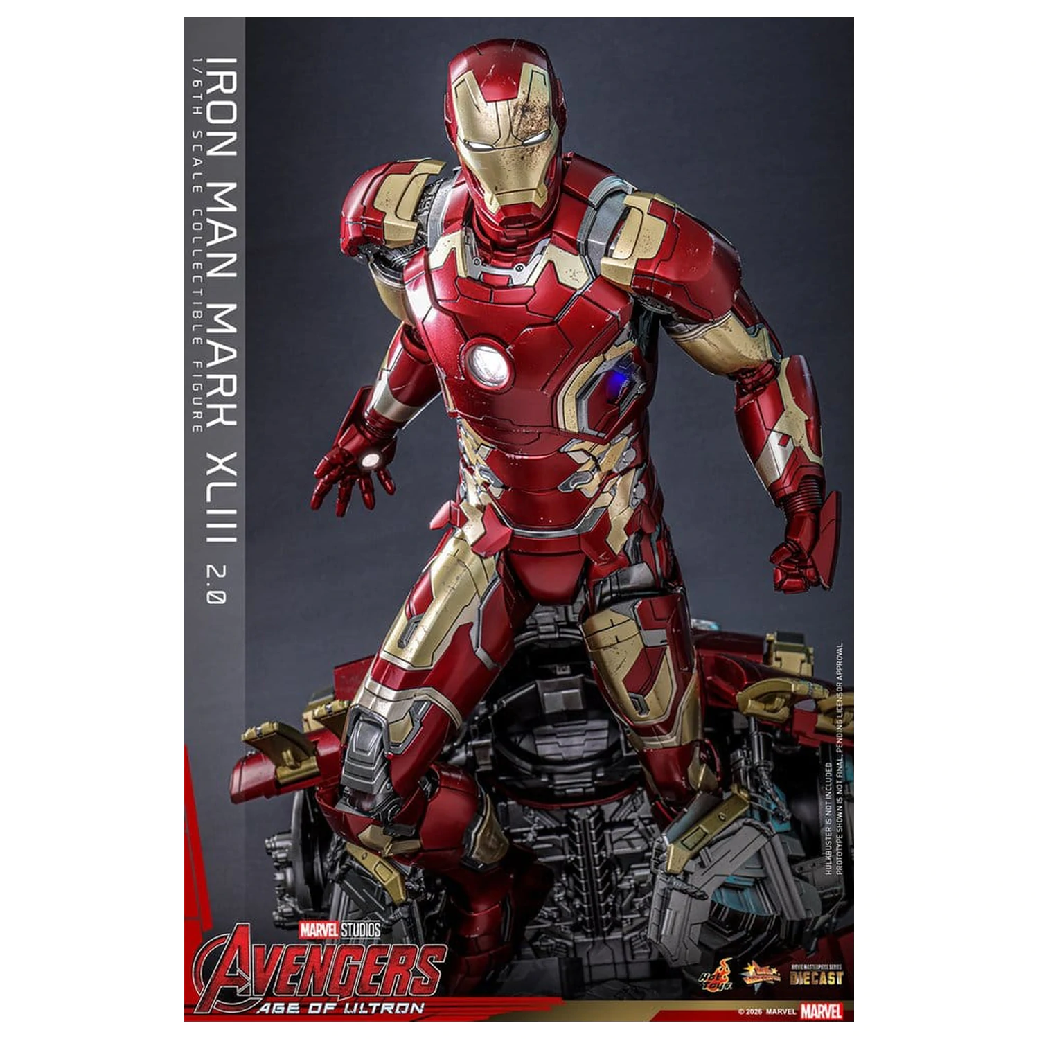 Avengers: Age of Ultron Movie Masterpiece Figurina de actiune din metal turnat 1/6 Iron Man Mark XLIII (2.0) 32 cm poza produsului