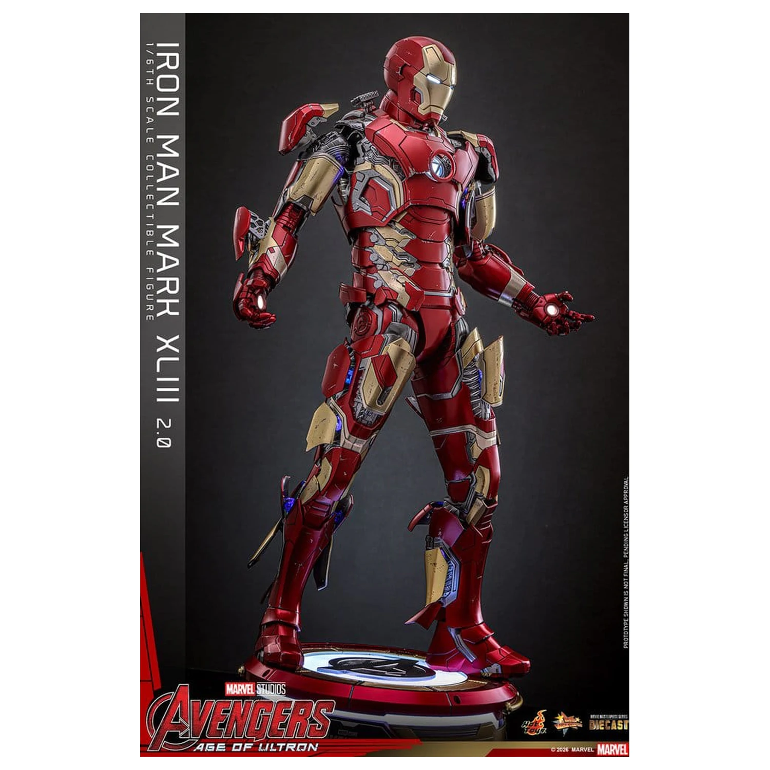 Avengers: Age of Ultron Movie Masterpiece Figurina de actiune din metal turnat 1/6 Iron Man Mark XLIII (2.0) 32 cm poza produsului