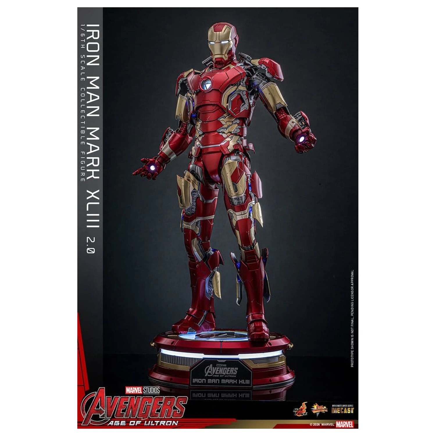 Avengers: Age of Ultron Movie Masterpiece Figurina de actiune din metal turnat 1/6 Iron Man Mark XLIII (2.0) 32 cm poza produsului