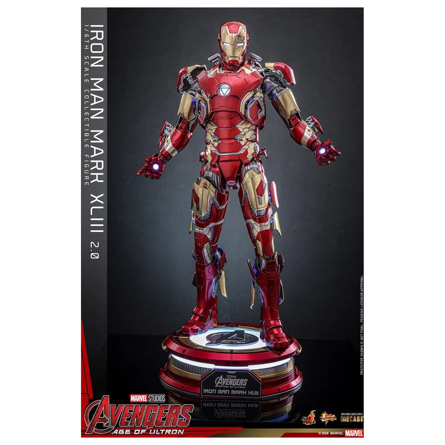 Avengers: Age of Ultron Movie Masterpiece Figurina de actiune din metal turnat 1/6 Iron Man Mark XLIII (2.0) 32 cm poza produsului