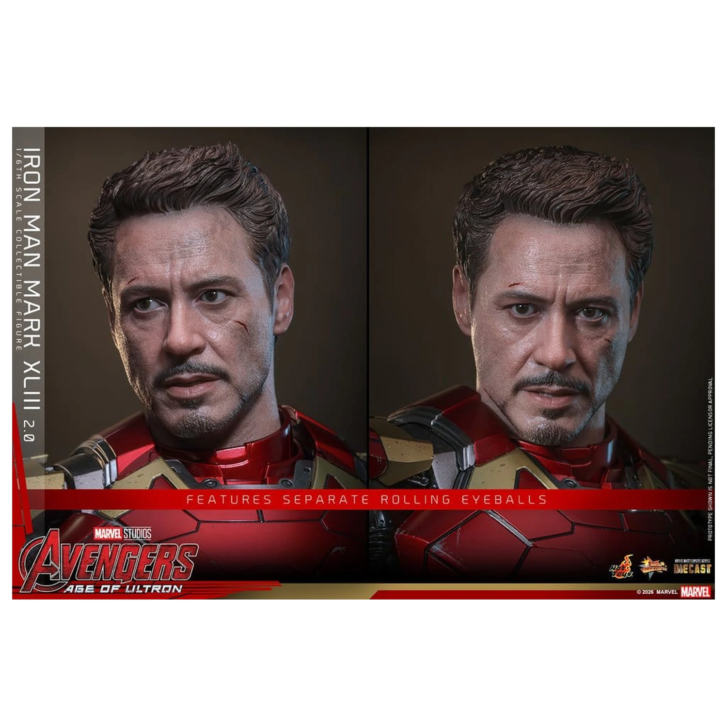 Avengers: Age of Ultron Movie Masterpiece Figurina de actiune din metal turnat 1/6 Iron Man Mark XLIII (2.0) 32 cm poza produsului