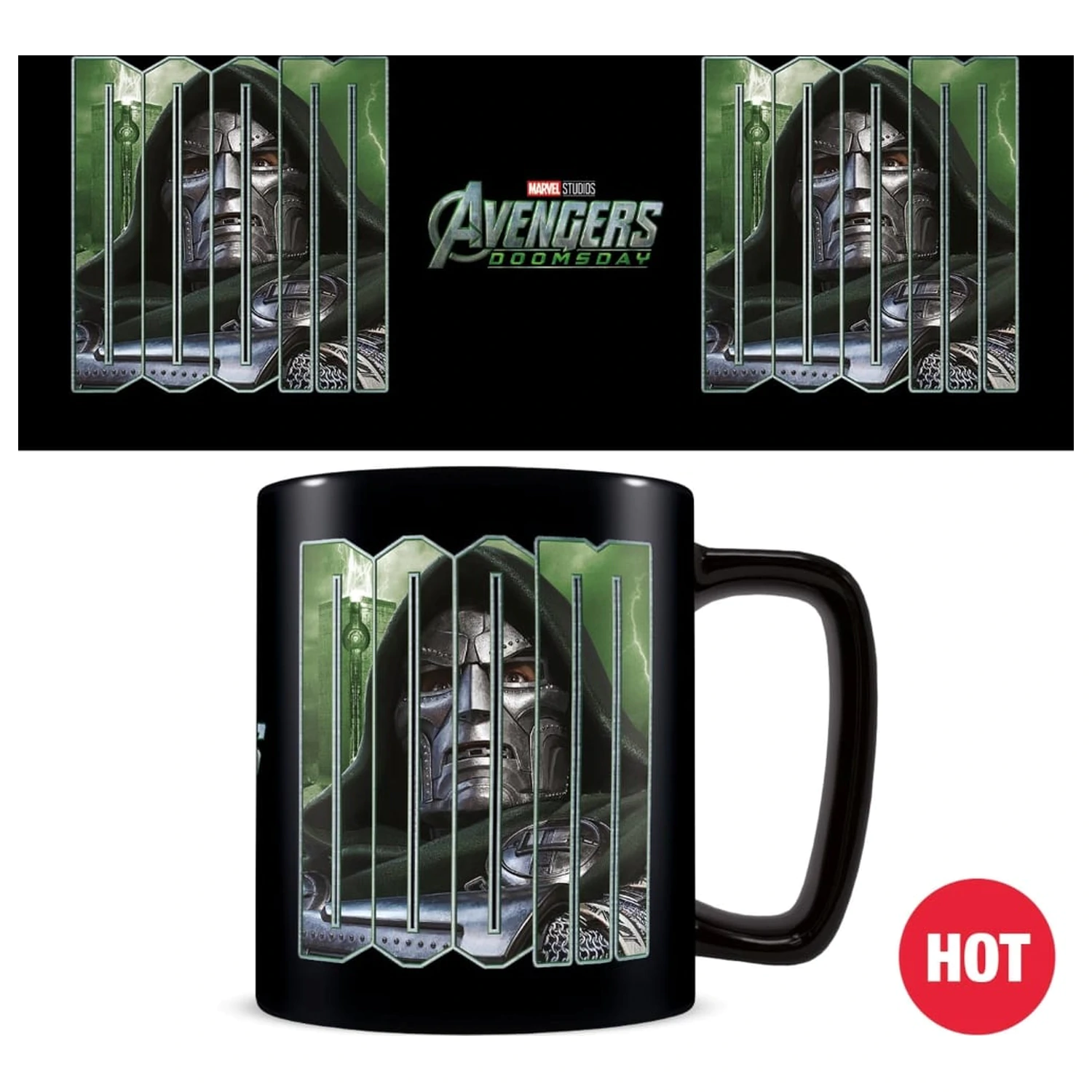 Avengers Doomsday Doctor Doom Cană care își schimbă culoarea la căldură poza produsului
