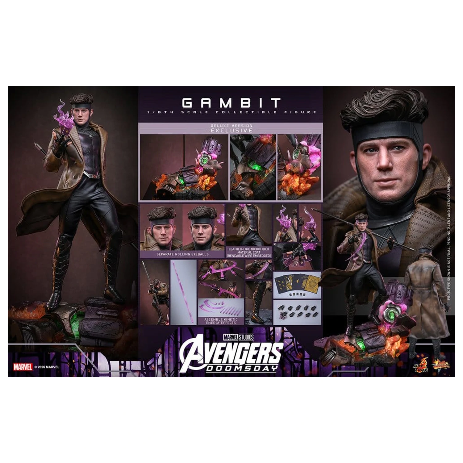 Avengers: Doomsday Movie Masterpiece figurina de actiune 1/6 Gambit (Deluxe Version) 31 cm poza produsului