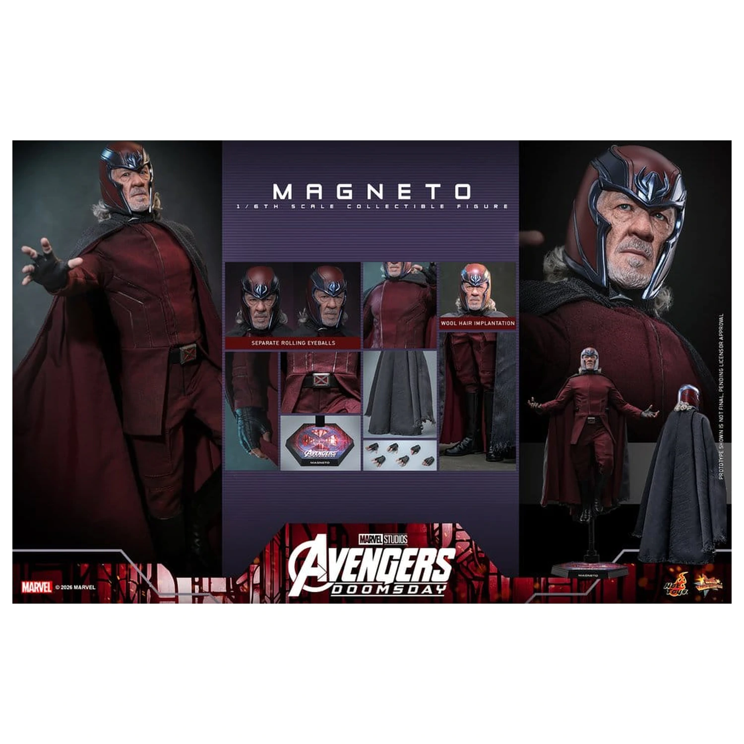 Avengers: Doomsday Movie Masterpiece figurina de actiune 1/6 Magneto 30 cm poza produsului