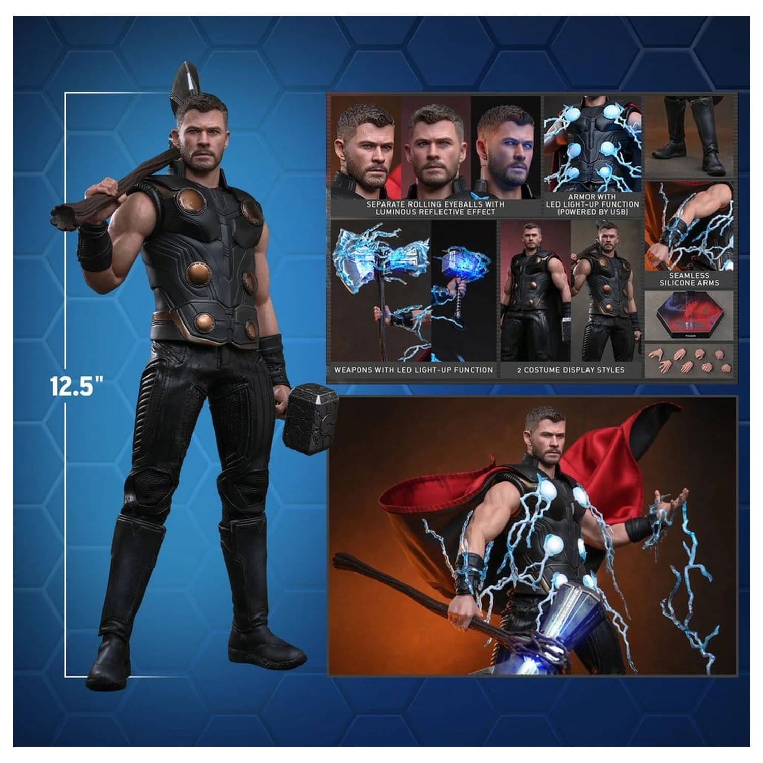 Avengers: Doomsday Movie Masterpiece figurina de actiune 1/6 Thor 32 cm poza produsului