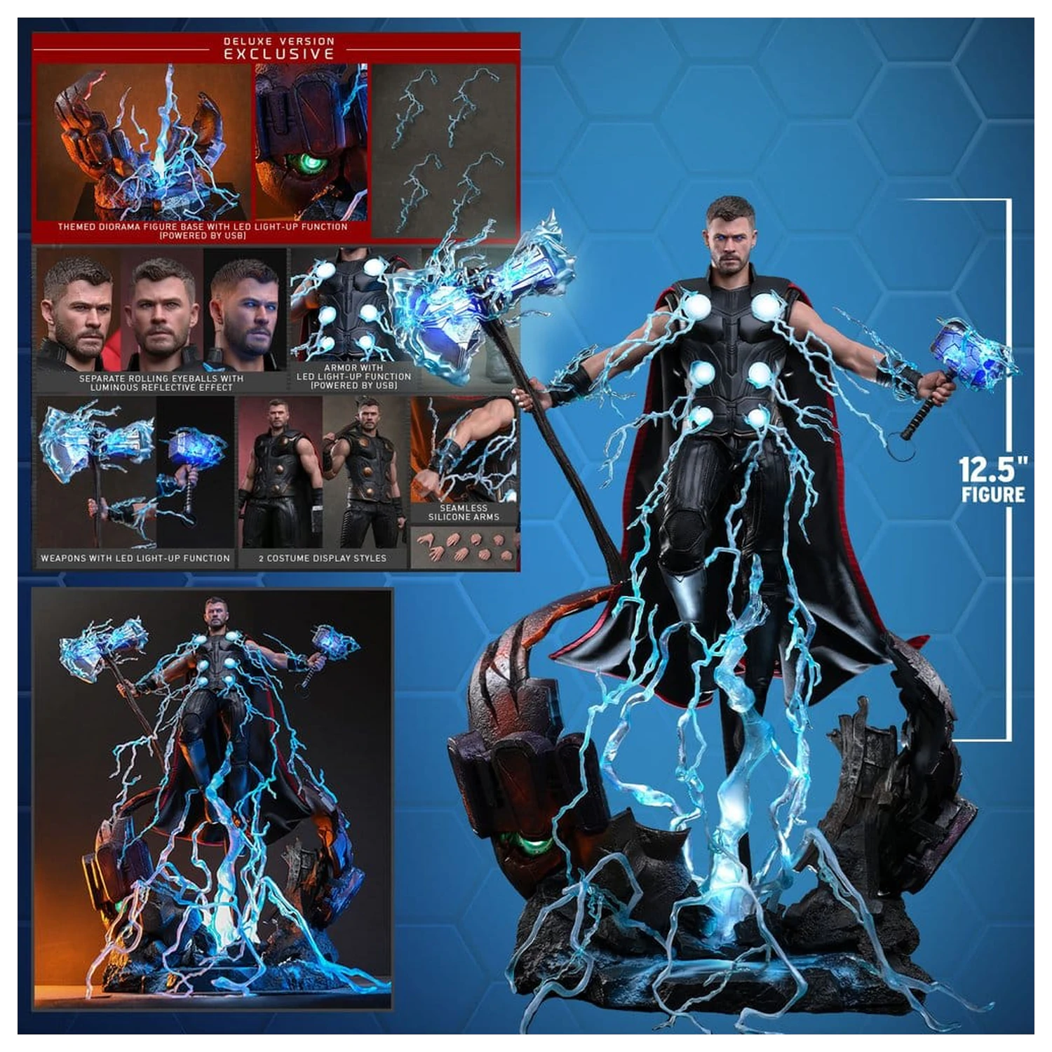 Avengers: Doomsday Movie Masterpiece figurina de actiune 1/6 Thor (Deluxe Version) 32 cm poza produsului