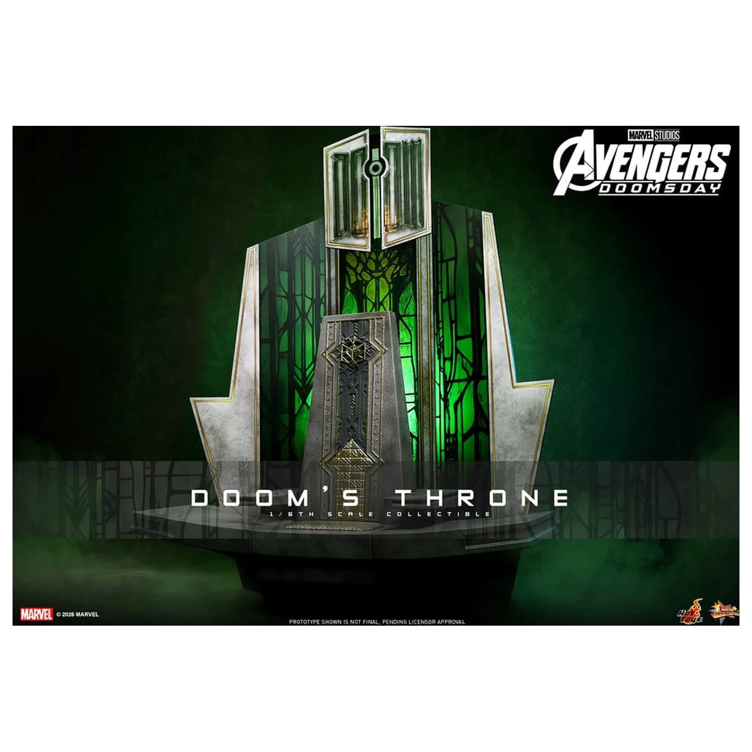 Avengers: Doomsday Movie Masterpiece figurina de actiune accesoriu 1/6 Doom's Throne 33 cm poza produsului