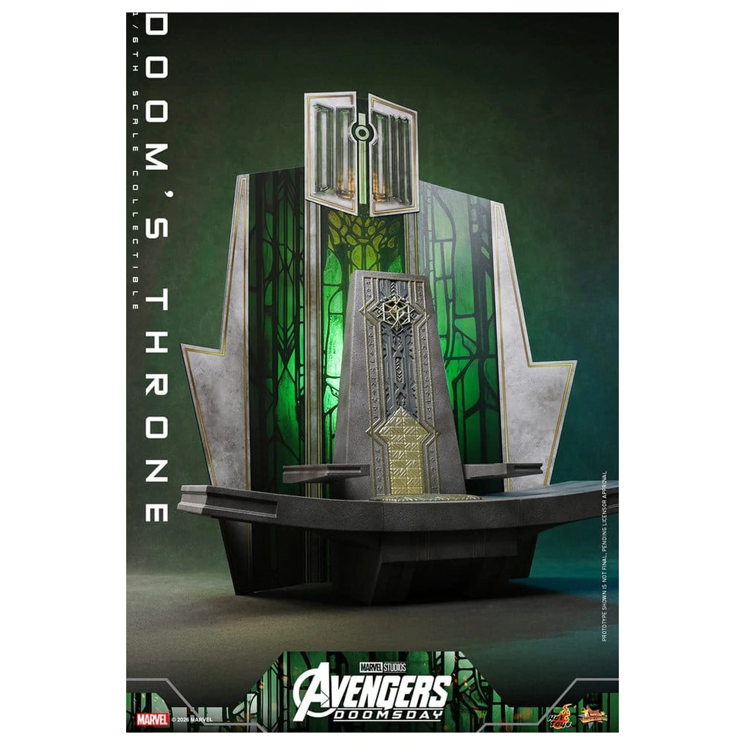 Avengers: Doomsday Movie Masterpiece figurina de actiune accesoriu 1/6 Doom's Throne 33 cm poza produsului