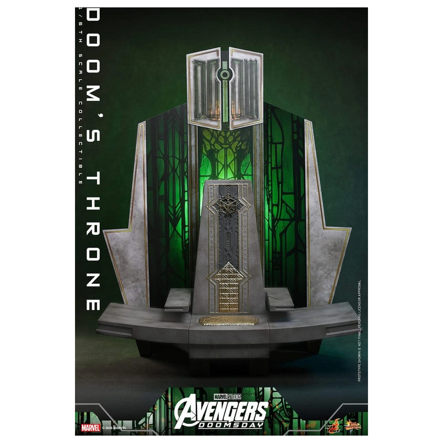 Avengers: Doomsday Movie Masterpiece figurina de actiune accesoriu 1/6 Doom's Throne 33 cm poza produsului