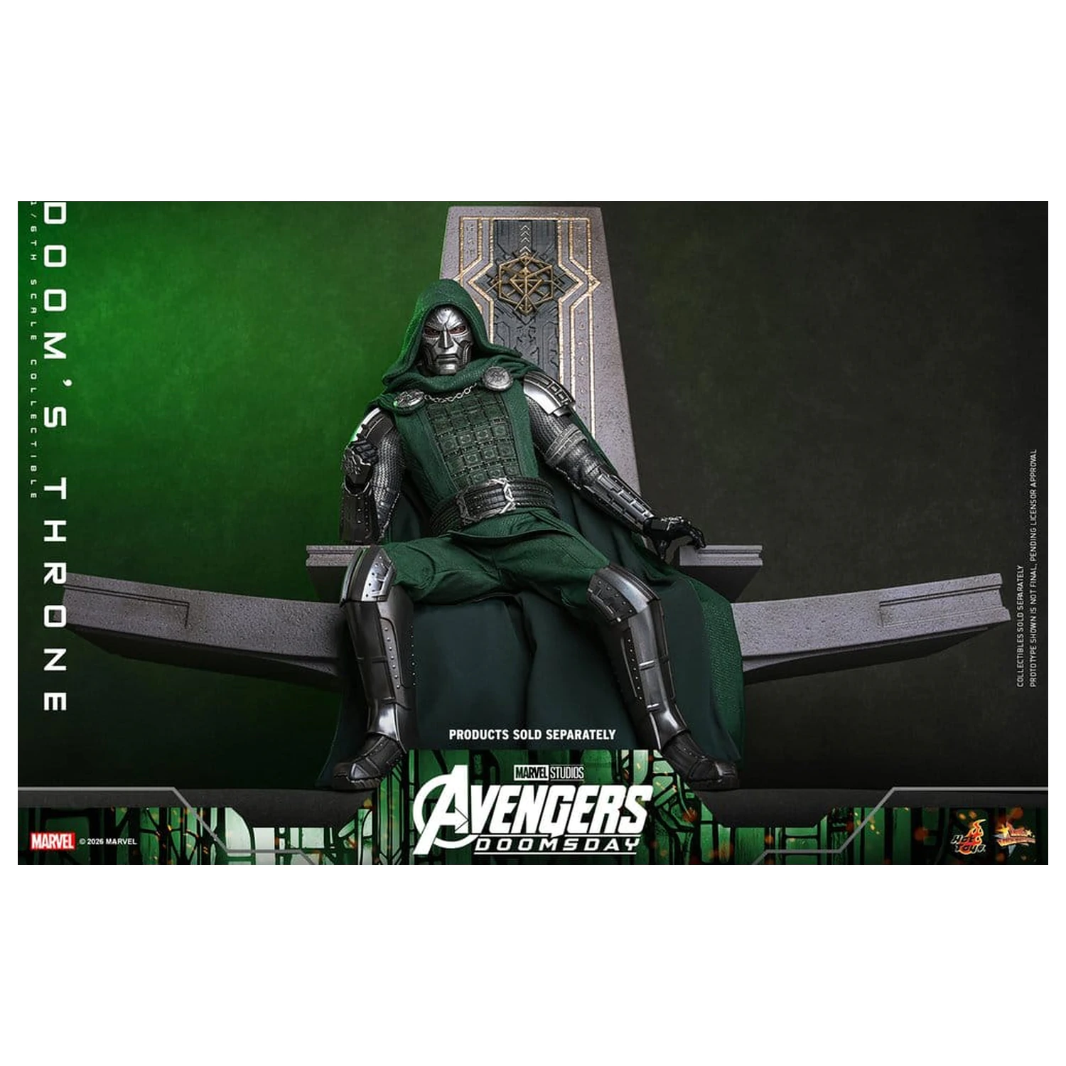 Avengers: Doomsday Movie Masterpiece figurina de actiune accesoriu 1/6 Doom's Throne 33 cm poza produsului