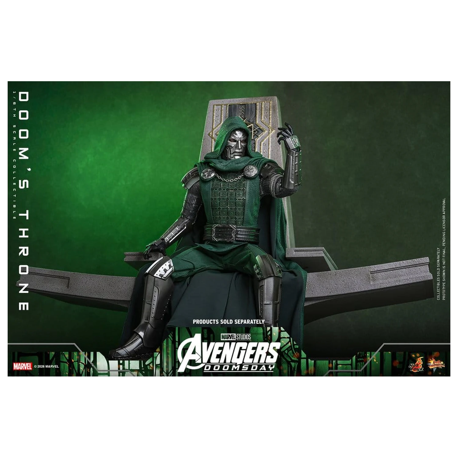 Avengers: Doomsday Movie Masterpiece figurina de actiune accesoriu 1/6 Doom's Throne 33 cm poza produsului