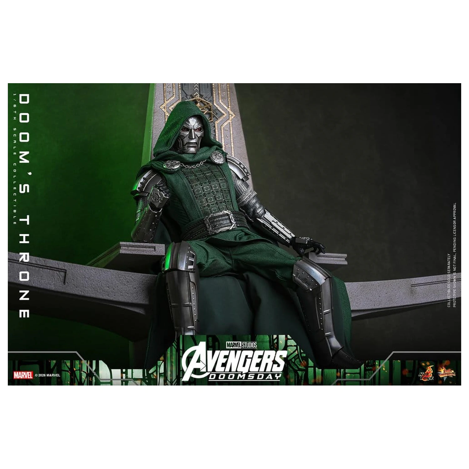 Avengers: Doomsday Movie Masterpiece figurina de actiune accesoriu 1/6 Doom's Throne 33 cm poza produsului