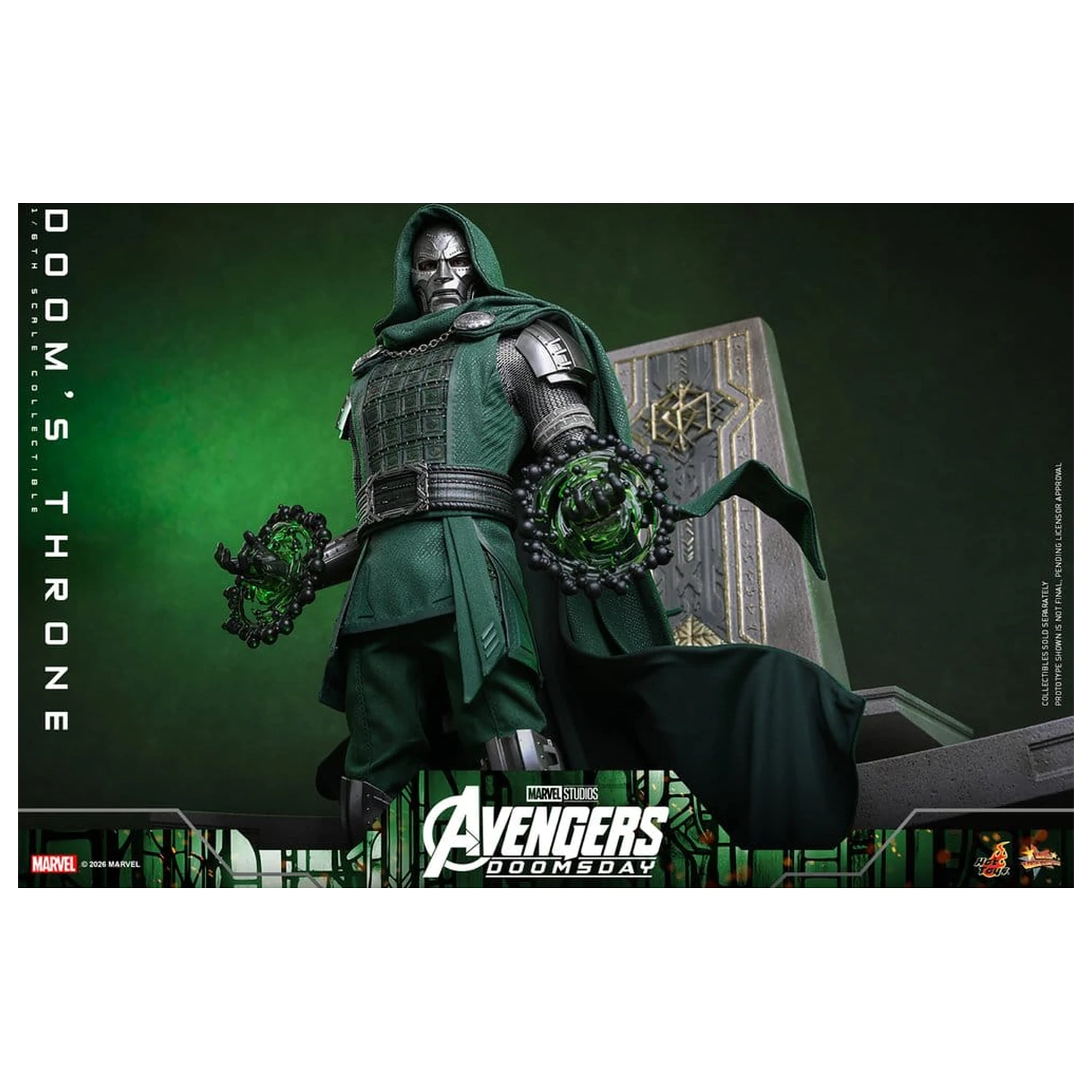 Avengers: Doomsday Movie Masterpiece figurina de actiune accesoriu 1/6 Doom's Throne 33 cm poza produsului