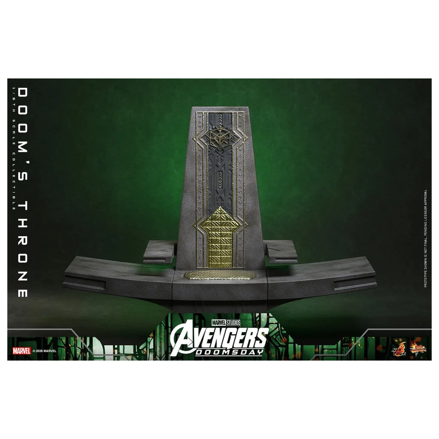 Avengers: Doomsday Movie Masterpiece figurina de actiune accesoriu 1/6 Doom's Throne 33 cm poza produsului