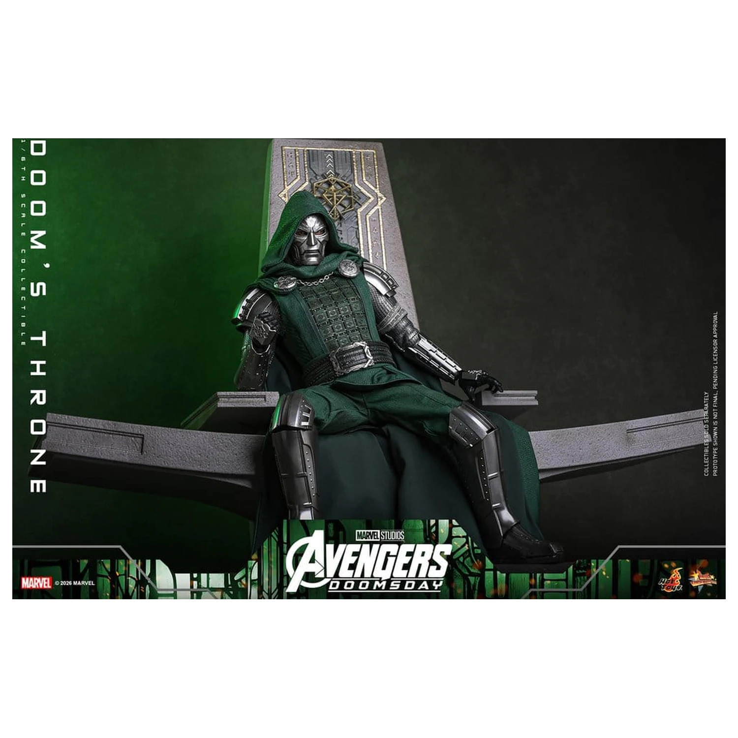Avengers: Doomsday Movie Masterpiece figurina de actiune accesoriu 1/6 Doom's Throne 33 cm poza produsului