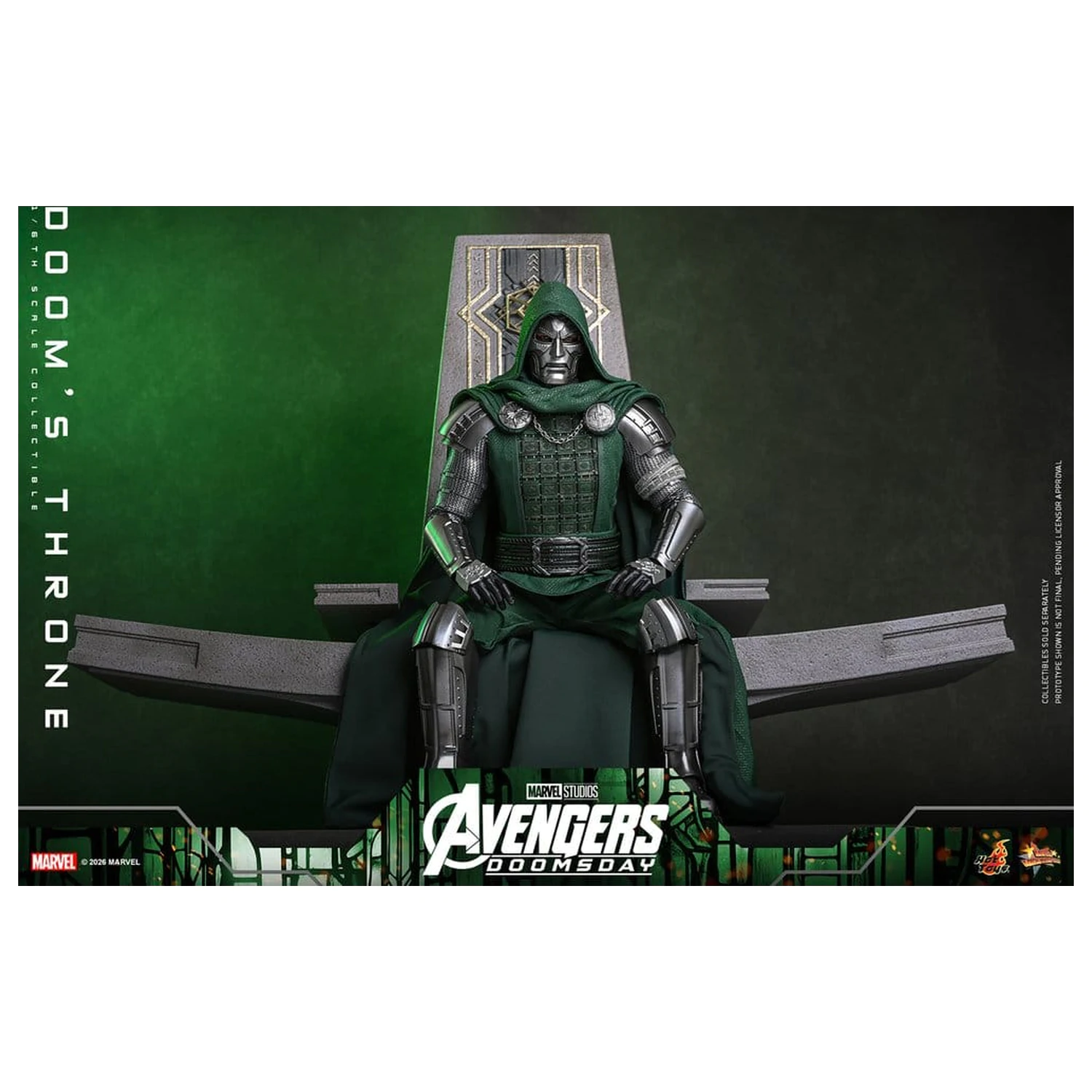 Avengers: Doomsday Movie Masterpiece figurina de actiune accesoriu 1/6 Doom's Throne 33 cm poza produsului