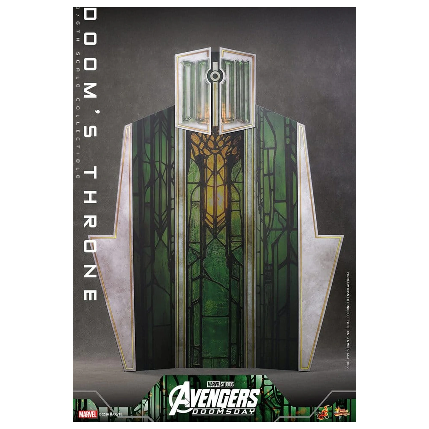 Avengers: Doomsday Movie Masterpiece figurina de actiune accesoriu 1/6 Doom's Throne 33 cm poza produsului