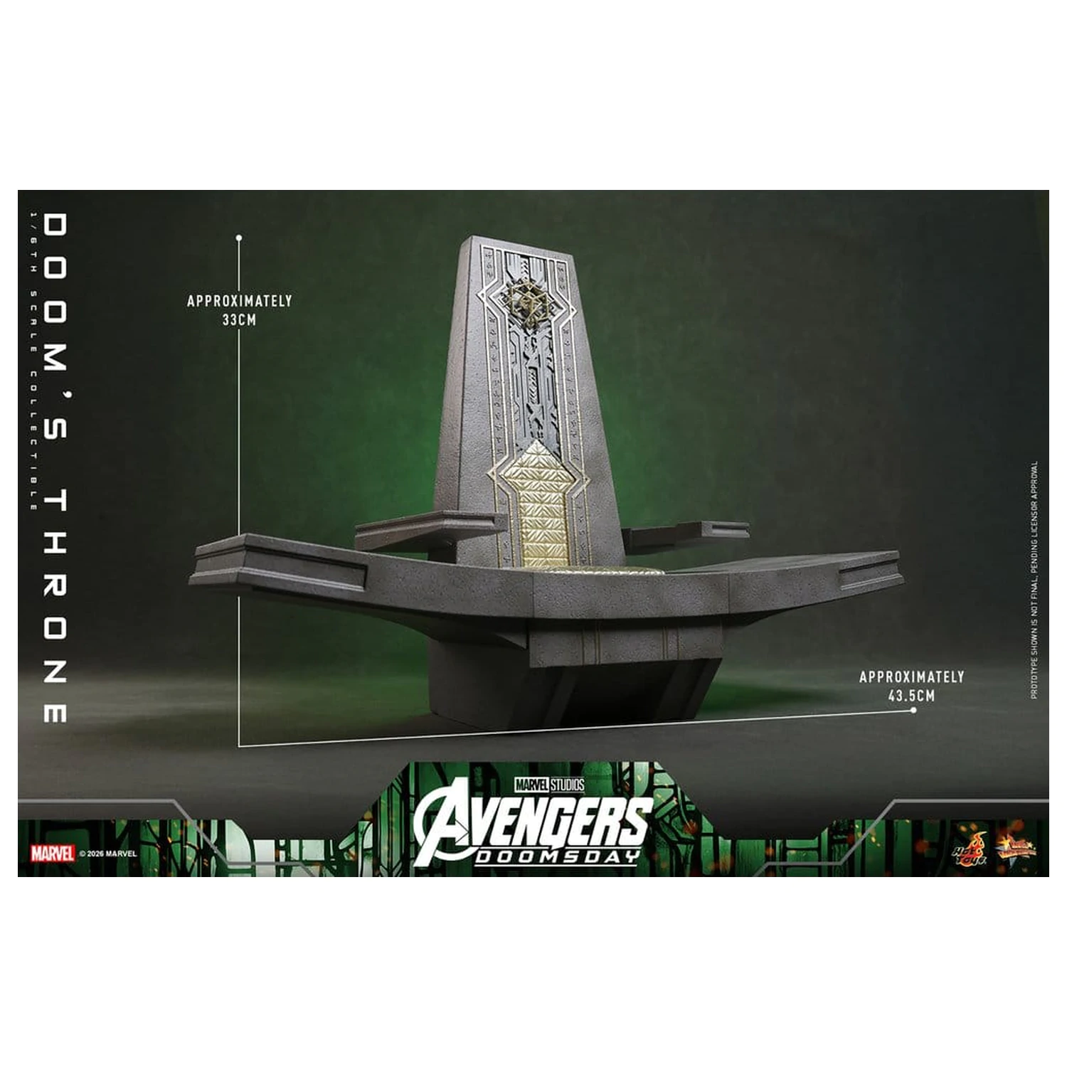 Avengers: Doomsday Movie Masterpiece figurina de actiune accesoriu 1/6 Doom's Throne 33 cm poza produsului