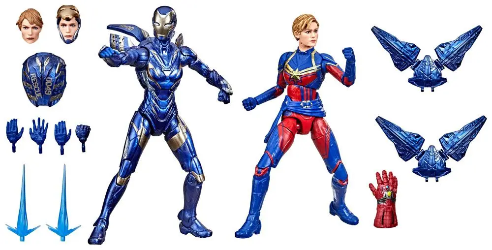 Avengers: Endgame Marvel Legends Figurina de acțiune 2021 Captain Marvel & Rescue Armor 15 cm poza produsului